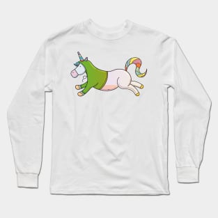 Unicorn with hoodie Long Sleeve T-Shirt